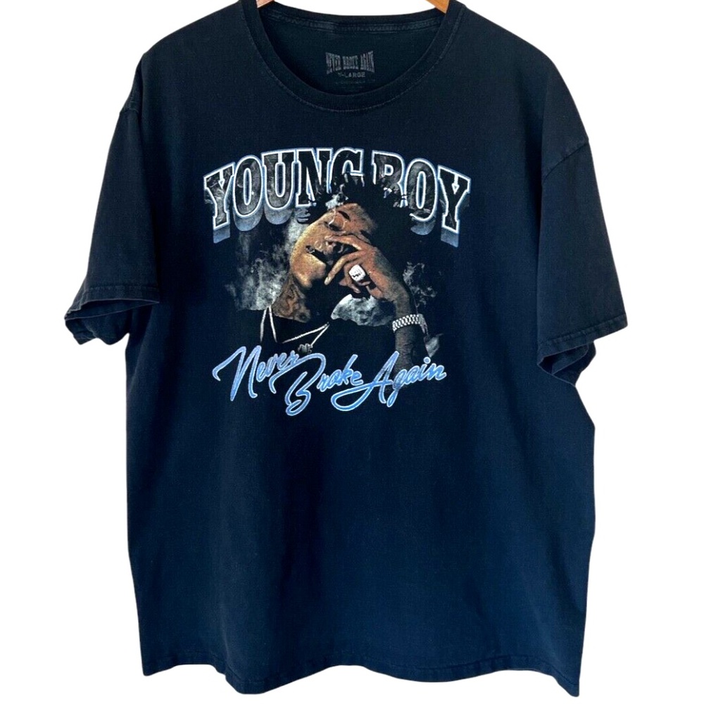 NBA YoungBoy Never Broke Again Smoke Rap T Shirt XL